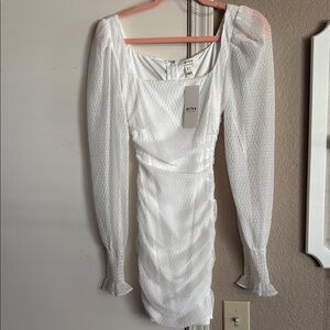 White Textured Dress by
